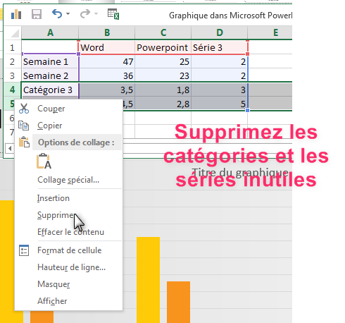 Insérer et formater des graphiques